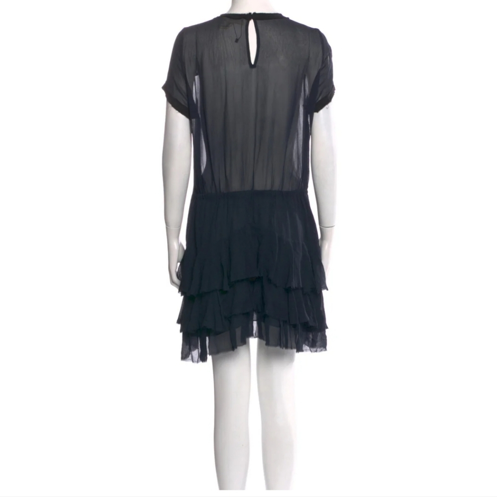 NWOT ISABEL MARANT ETOILE "Jabeth" Silk Ruffle Tier Dress - Picture 4 of 7